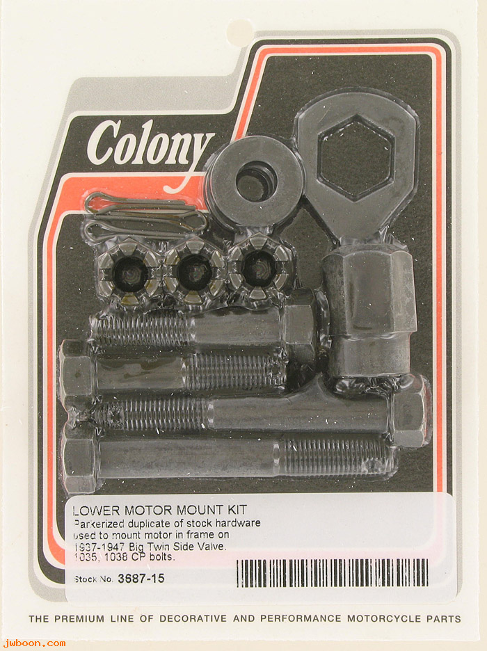 C 3687-15 (24791-36 / 4379): Lower motor mount kit, "CP" - Flathead UL '37-'47, in stock