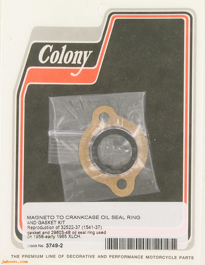 C 3749-2 (32522-37 / 29603-48): Magneto to crankcase seal kit - XLCH '58-'65