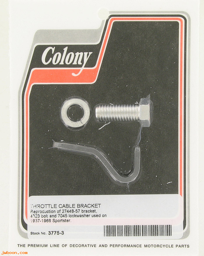 C 3775-3 (): Bracket, throttle cable - Sportster '57- '66