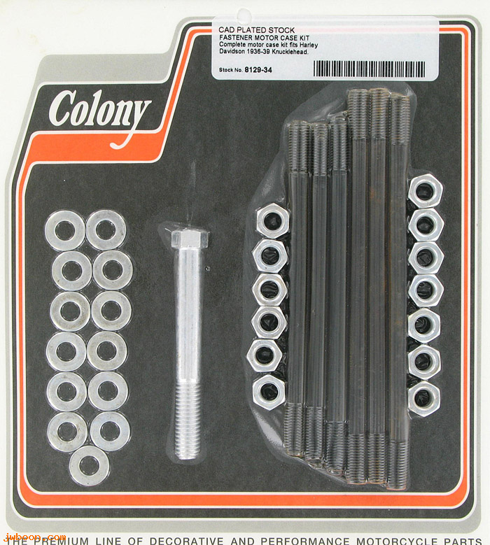 C 8129-34 (): Motor case kit, stock - Knucklehead, EL '36-'39, in stock, Colony