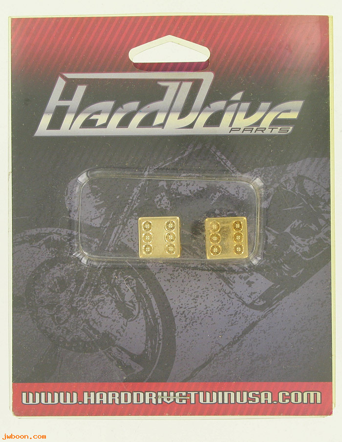 D 820-2500G (): HardDrive valve stem covers, gold dice - pair