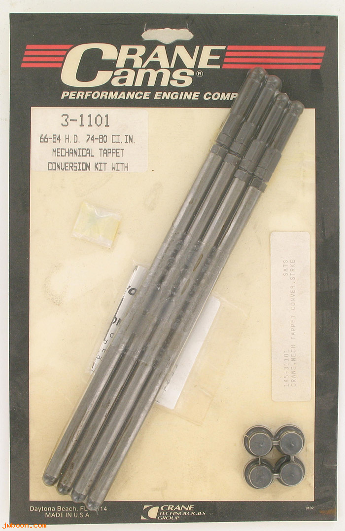 D CR3-1101 (): Crane Cams Adjustable pushrod conversion kit Shovelhead