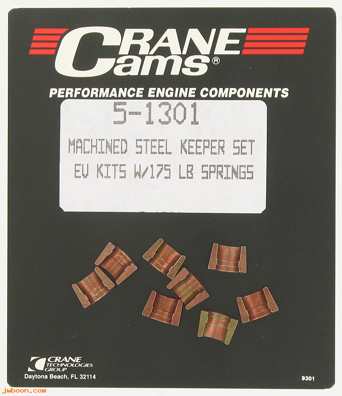 D CR5-1301 (): Crane Cams Machined steel valve keepers kit w/175LB springs