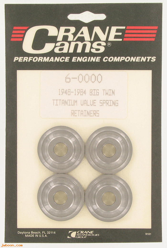 D CR6-0000 (): Crane Cams Titanium valve spring retainers '48-'84