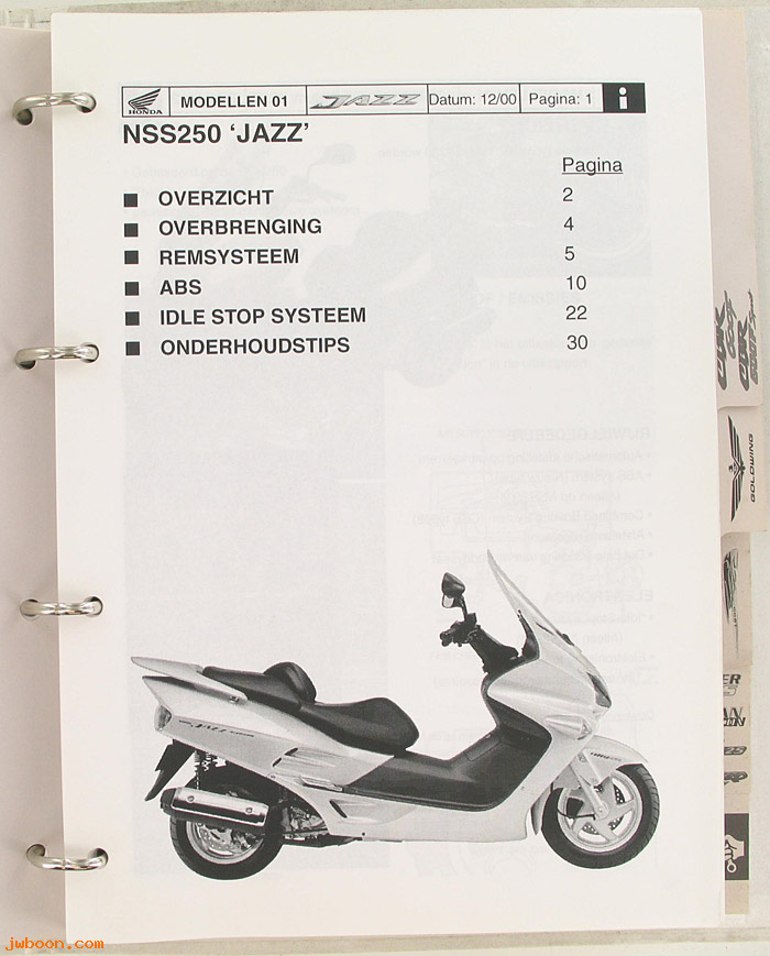 D H121continued (): NSS250 JAZZ, CBR600F, GL1800 Gold Wing, Silver Wing.