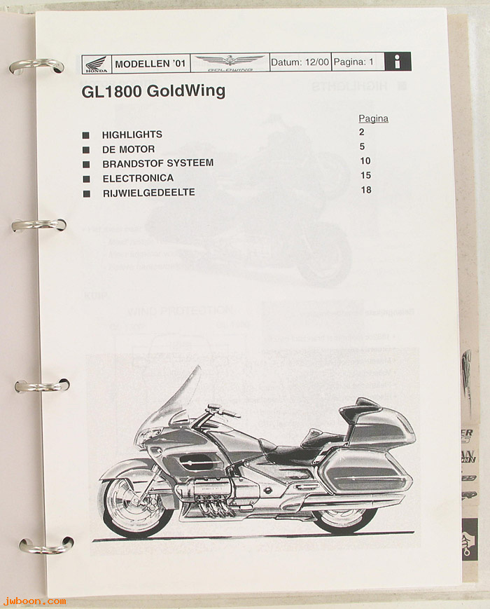 D H121continued (): NSS250 JAZZ, CBR600F, GL1800 Gold Wing, Silver Wing.