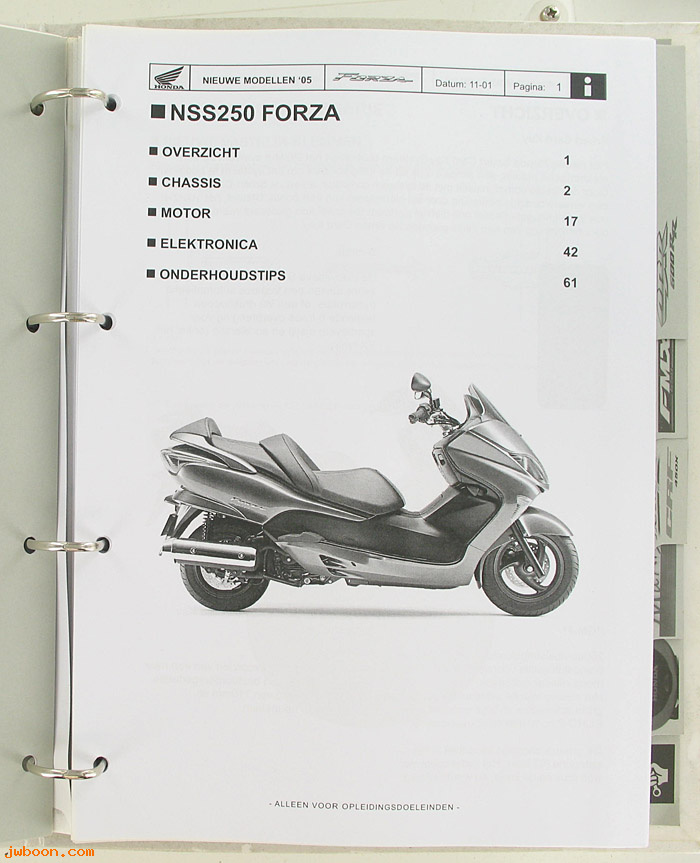 D H123 (): Honda div. informatie over de 2005 modellen, nederlands,