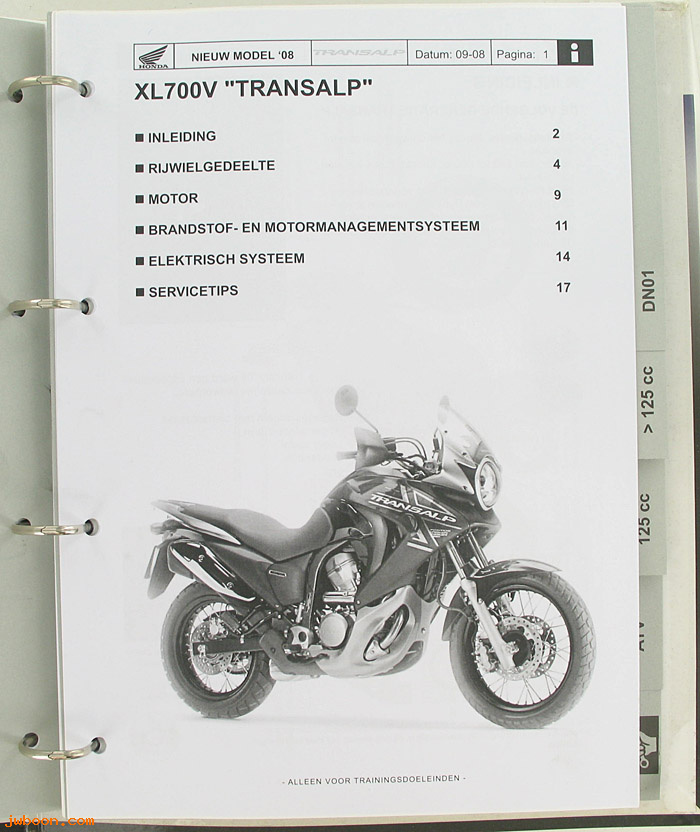 D H124 (): Honda multo map, info over nieuwe modellen 2008