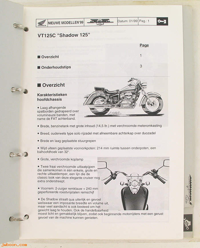 D H126continued (): VT125C Shadow.  XL1000V.  CBR600F