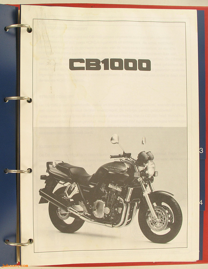 D H131 (): Honda multo map, info over nieuwe modellen 1993. CB1000, CBR1000F