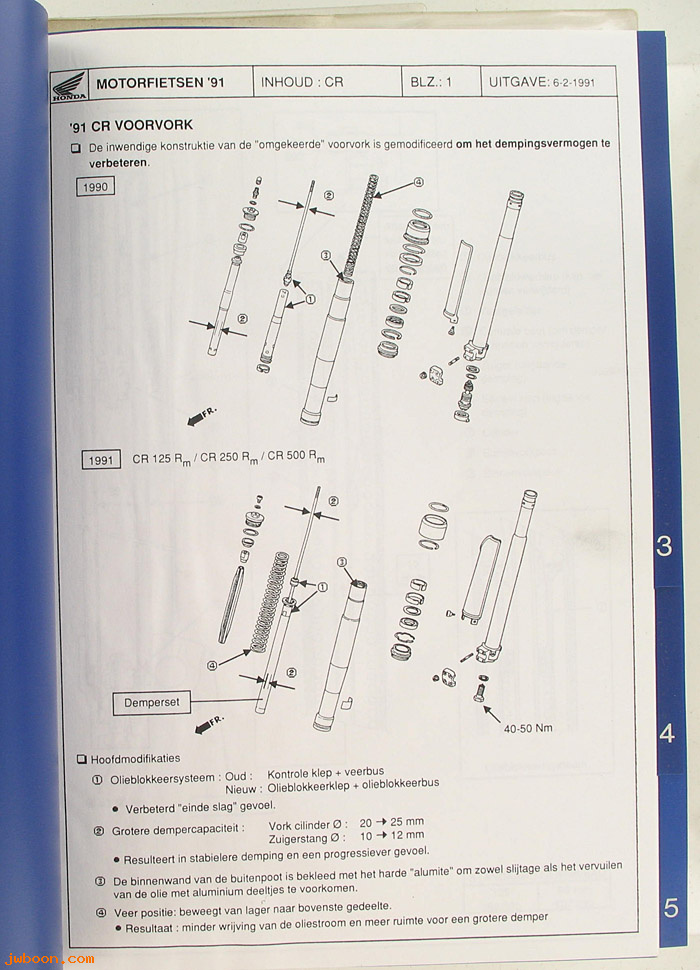 D H138 (): Honda multo map, info over nieuwe modellen 1991, CBR600Fm