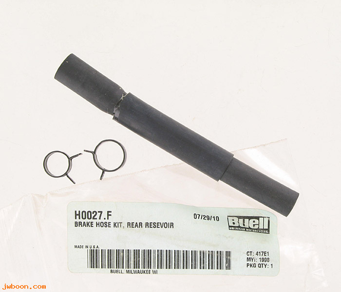   H0027.F (44458-98Y): Hose kit, rear brake reservoir - NOS - Buell M2, S3 '98-'02