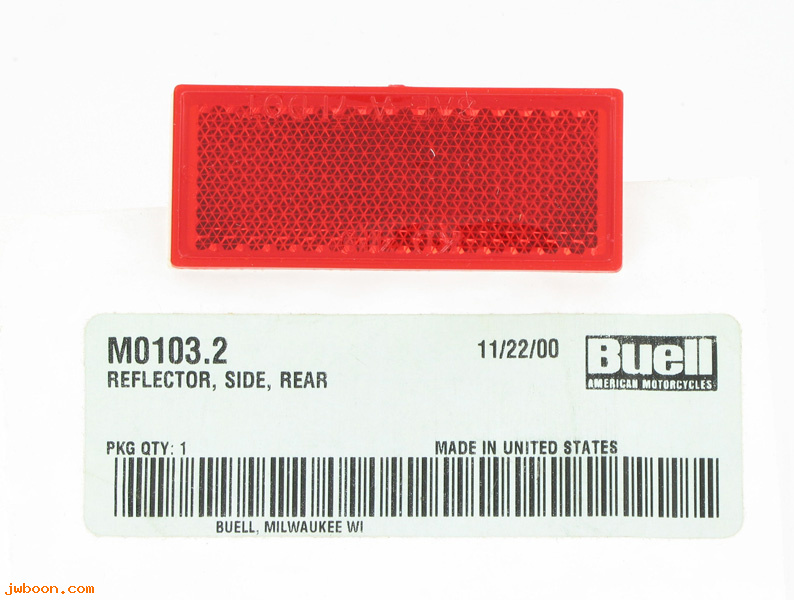   M0103.2 (59337-96Y): Reflector, side, rear - NOS - Buell M2, S3, S1/X1 '96-'02