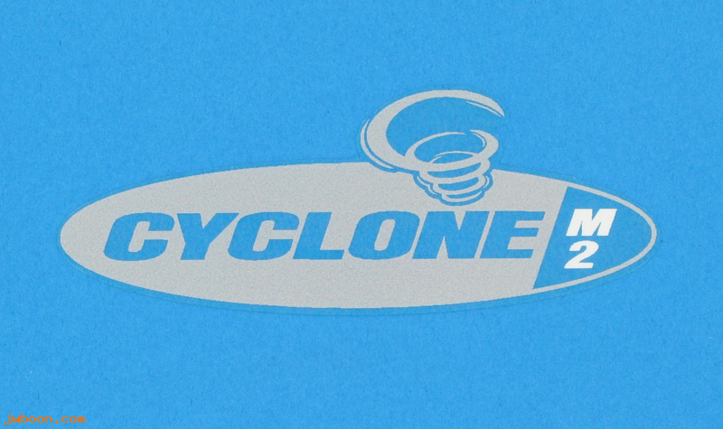   M0739.L (13988-99Y): Decal, windscreen/tail - silver/white "Cyclone" - NOS - M2 99-02