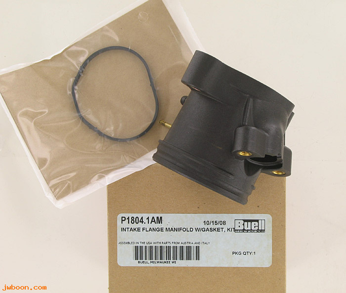   P1804.1AM (P1804.1AM): Intake flange (manifold), with gasket - NOS - Buell 1125R