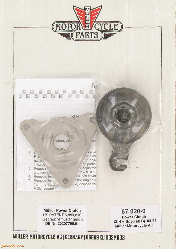 R  25409-86kit (25409-86A / 25408-84): Power clutch mechanism Sportster XL, Buell late'84-'93,Muller