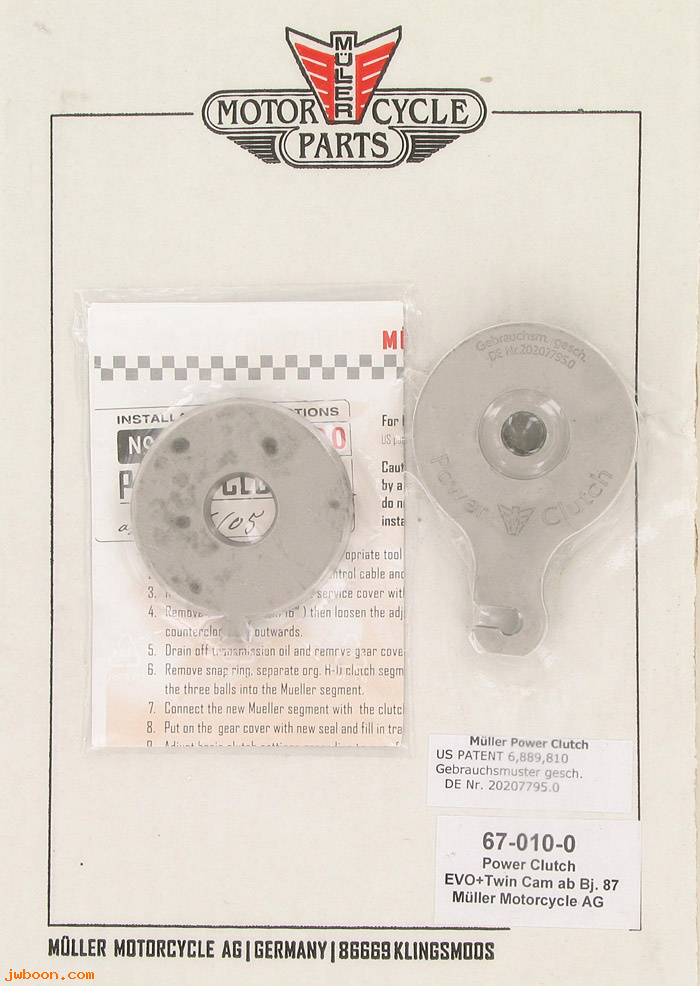 R  25452-87kit (25452-87A /25453-87A): Power clutch mechanism '87-up, Big Twins, Muller Motorcycle Parts