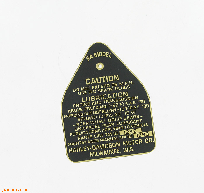 R  61550-42 (61550-42): Caution plate - XA 1942