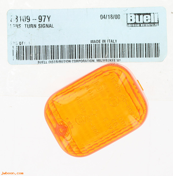   Y0503A.9 (68109-97Y): Lens, turn signal - NOS - Buell M2, S3, S1 '97-'02