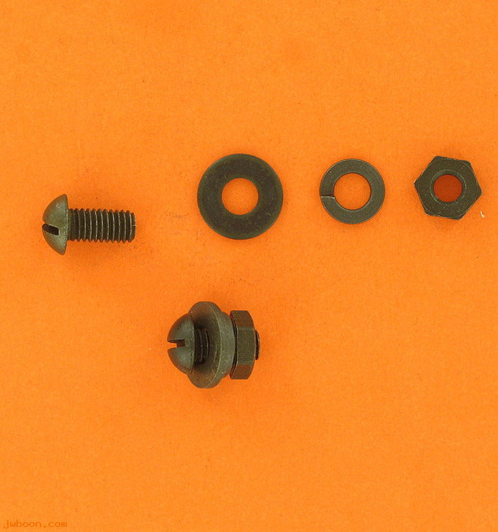        051K (    2762 / BO132B): Screw kit, 1/4"-24 x 1/2" round head, with nut & lockwasher - NOS