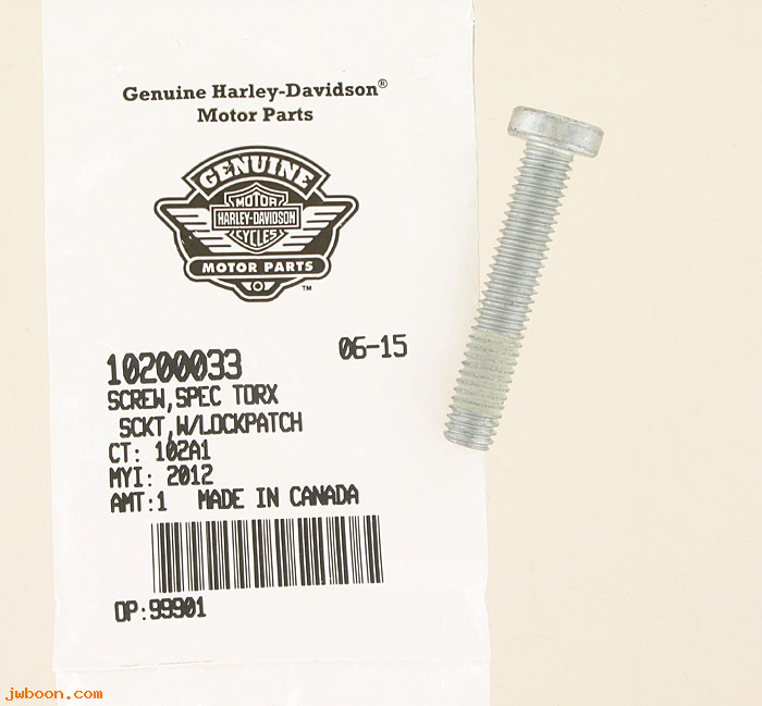   10200033 (10200033): Screw, special Torx socket, with lock patch - NOS