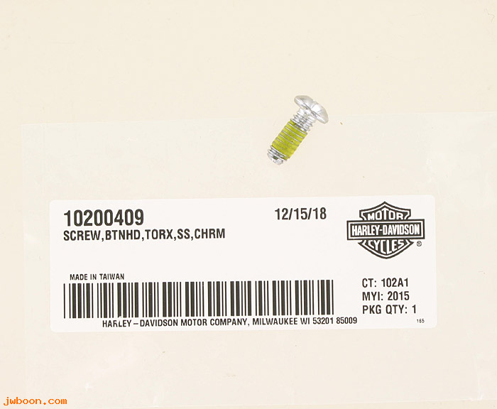   10200409 (10200409): Screw, Torx button head - NOS