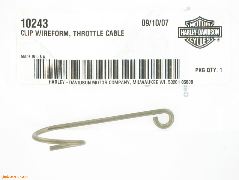      10243 (   10243): Wireform clip, throttle cable - NOS - FXDXT '01-'03, Super Glide