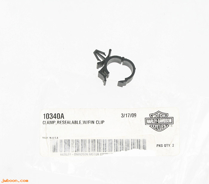      10340A (   10340A): Resealable clamp, with fin clip - NOS