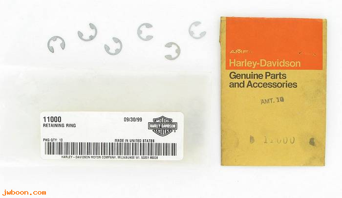     11000 (   11000): Snap ring, release lever stud  /  brakes pring pin - NOS - BT, XL