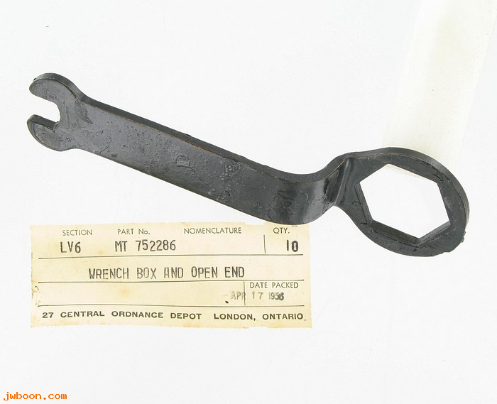   11929-39 (11929-39): Wrench, spark plug - NOS - Fits HD no. 3,4 plugs '38-'48