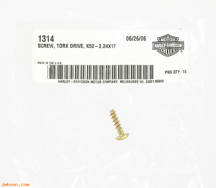       1314 (    1314): Screw, Torx drive, K50-2.24 x 17.25mm - NOS