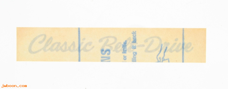   14016-82 (14016-82): Decal,                  "Classic Belt Drive" - NOS - CLE 1982