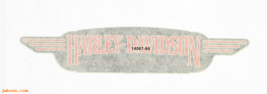   14067-84 (14067-84): Decal, "Harley-Davidson Motor Company inc." 1 3/4" x 9 3/4" - NOS