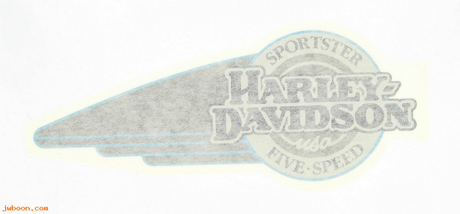   14238-91 (14238-91): Decal, fuel tank - right "H-D  Sportster 5-speed"  3x7 1/2 - NOS