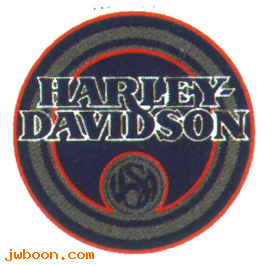   14375-92 (14375-92): Decal, fuel tank  "Harley-Davidson  USA"  round 4" - NOS - FLTC/U