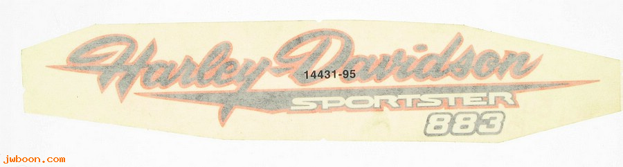   14431-95 (14431-95): Decal, fuel tank - NOS - Sportster XLH883 1995