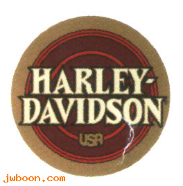  14564-96 (14564-96): Decal, fuel tank  "Harley-Davidson usa"  round - NOS - FLHTCU