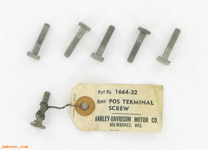    1664-32 (30460-32): Screw, positive terminal, square head - NOS - All models '32-'57