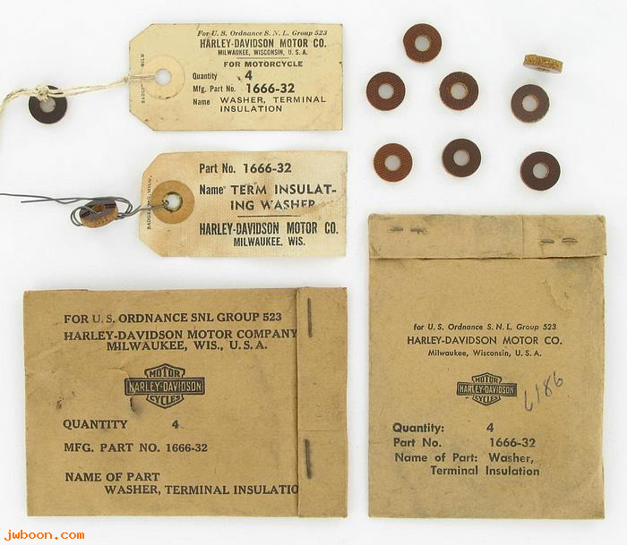    1666-32 (    6186): Washer, terminal insulating - NOS - All models '32-'81