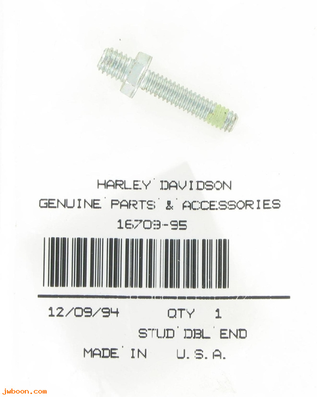   16709-95 (16709-95): Stud, double end - 1/4" x 5/16" - NOS - FXD, Dyna '95-'05