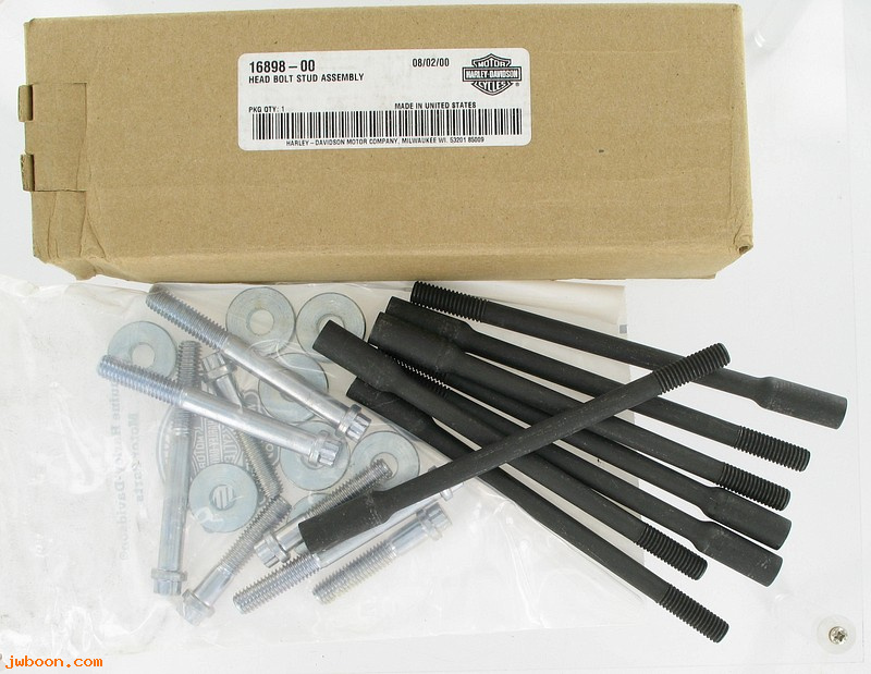   16898-00 (16898-00): Head bolt and stud kit - Big Twins '84-early'85 - NOS