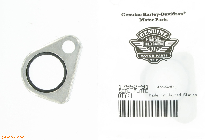   17952-91 (17952-91): Seal plate - front intake & rear exhaust - NOS - XL '91-'03.Buell