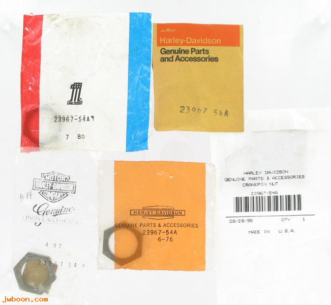   23967-54A (23967-54A): Nut, crank pin - NOS - Sportster Ironhead XL's '54-early'81