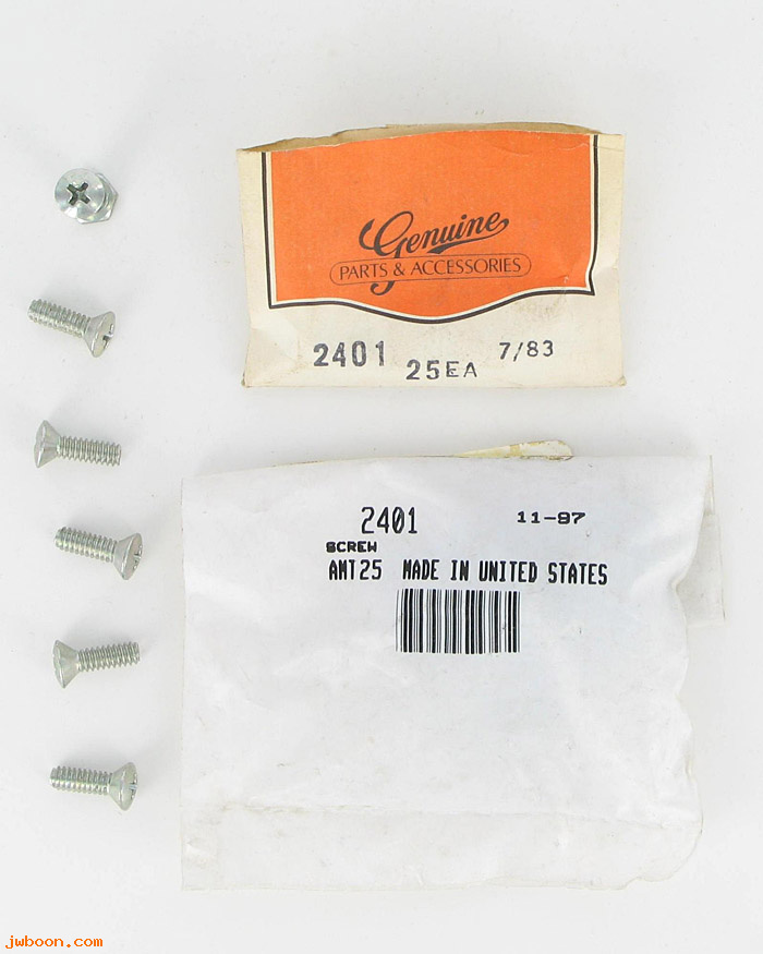       2401.10pack (    2401): Screws, 10-24 x 5/8" Pozidriv oval countersunk head, grade 2-NOS