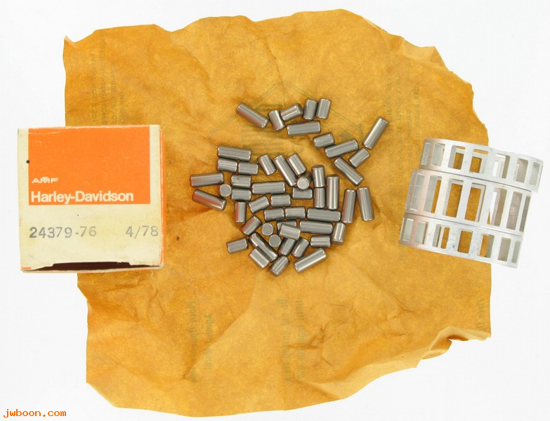   24379-76 (24379-76): Roller set, with retainers  -.0002" undersize - NOS - XL '54-e'86