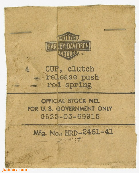    2461-41.4pack (37350-41): Spring cups - push rod - NOS - 750cc 1941