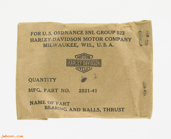    2521-41.1pack (37467-41): Thrust retainer & balls - NOS - 750cc '41-'73. 45" Flathead parts