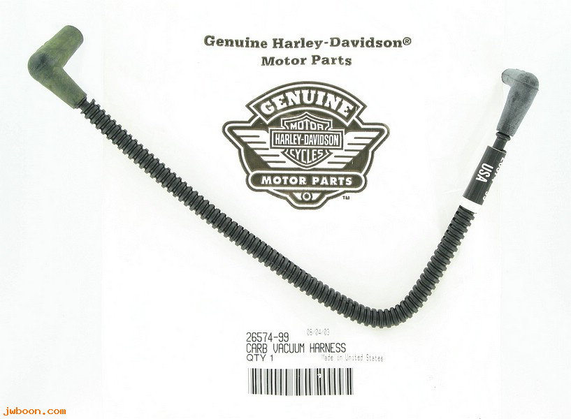   26574-99 (26574-99): Vacuum hose harness - carb. - NOS - Touring '99-'06. Dyna '04-'05