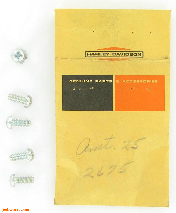       2675 (    2675): Screw, 10-24 x 7/16" Phillips round head -NOS- BT 41-72.Servi-car