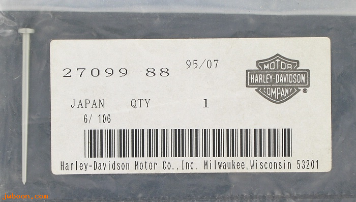   27099-88 (27099-88): Jet needle, CV carburetor - NOS - Sportster XLH 1200 1988, CA.